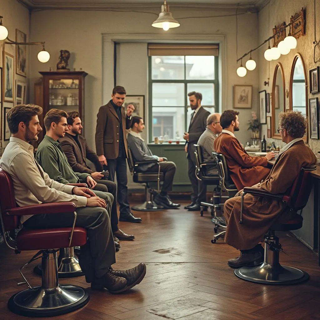 Encuentro motero en la barbería
