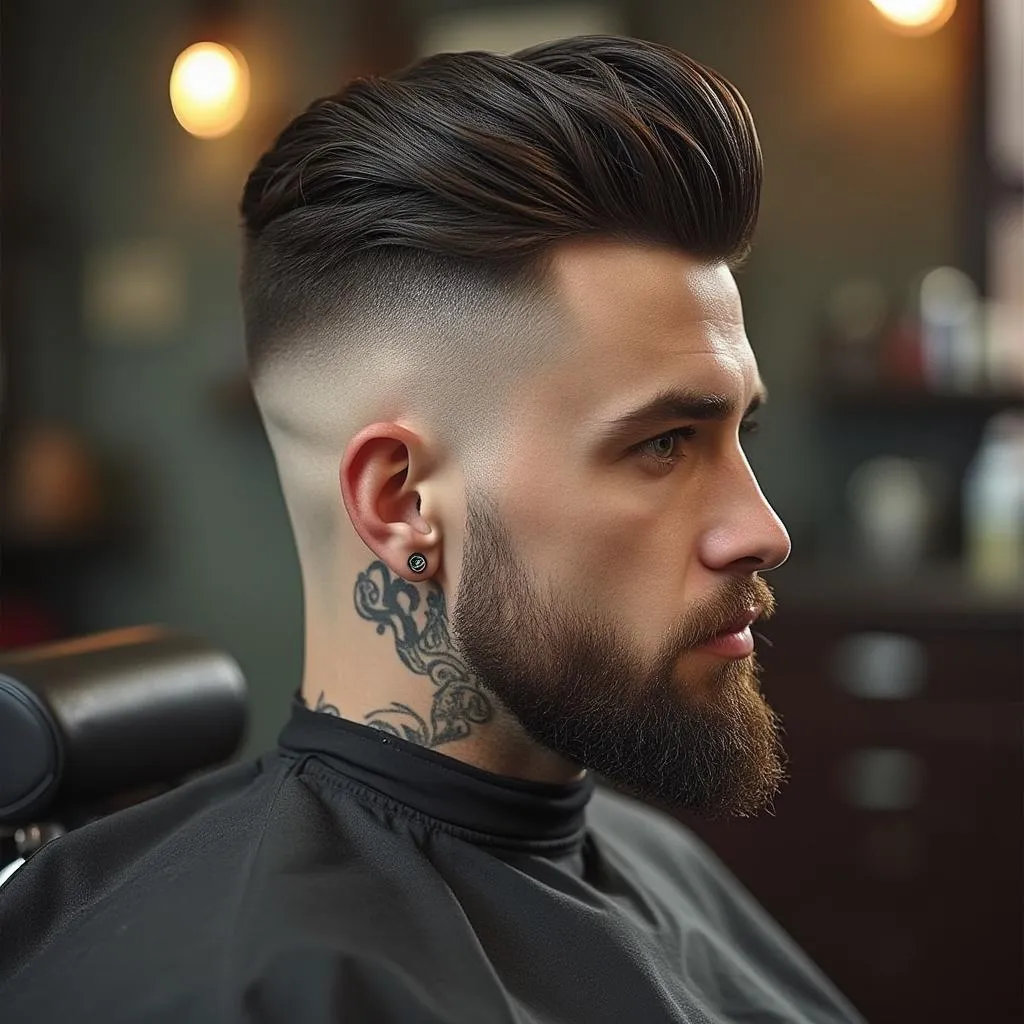 Corte de pelo estilo pompadour