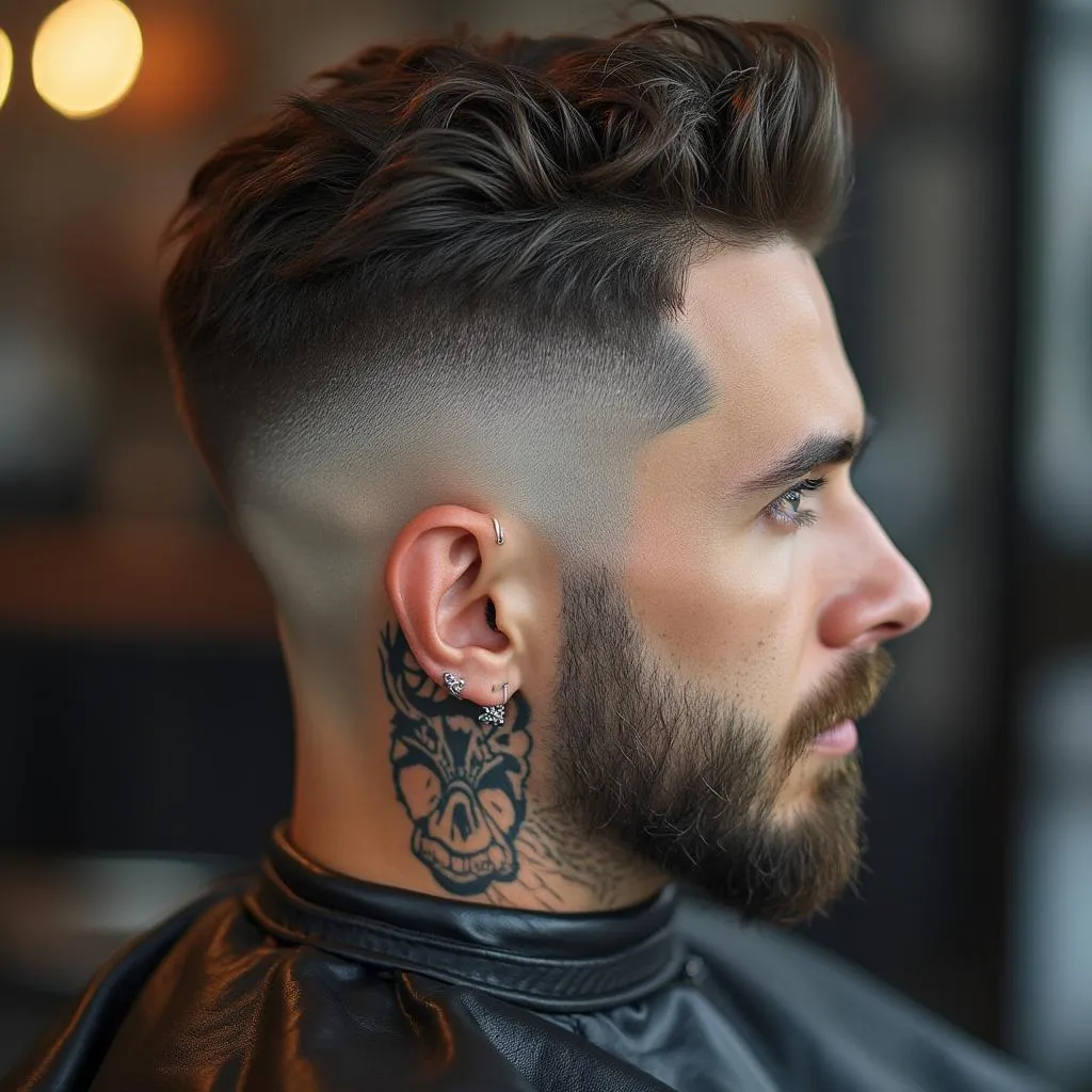 Corte undercut con diseño
